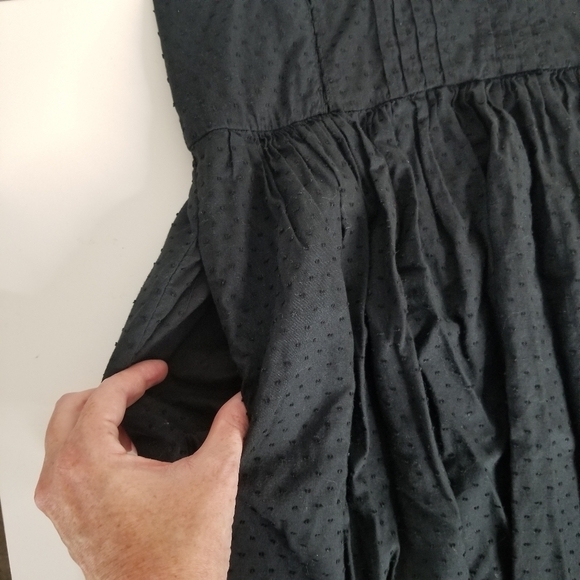 J. Crew Black Pintuck Midi Dress Clipdot Long Sleeve Ruffles Size XXS Pockets - Picture 16 of 16